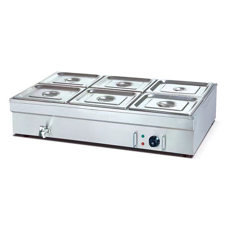 Commercial Countertop 6-Pot Bain Marie MC-6B