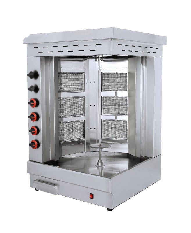 Commercial Gas 6-Burner Shawarma Grill MC-800QM