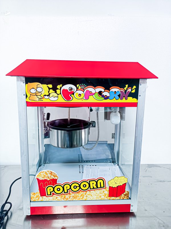 Commercial Popcorn Machine 826A - 8oz Stainless Steel Popcorn Maker for Cinema