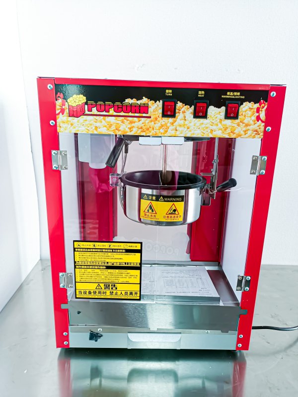 Commercial Flat Red Popcorn Machine