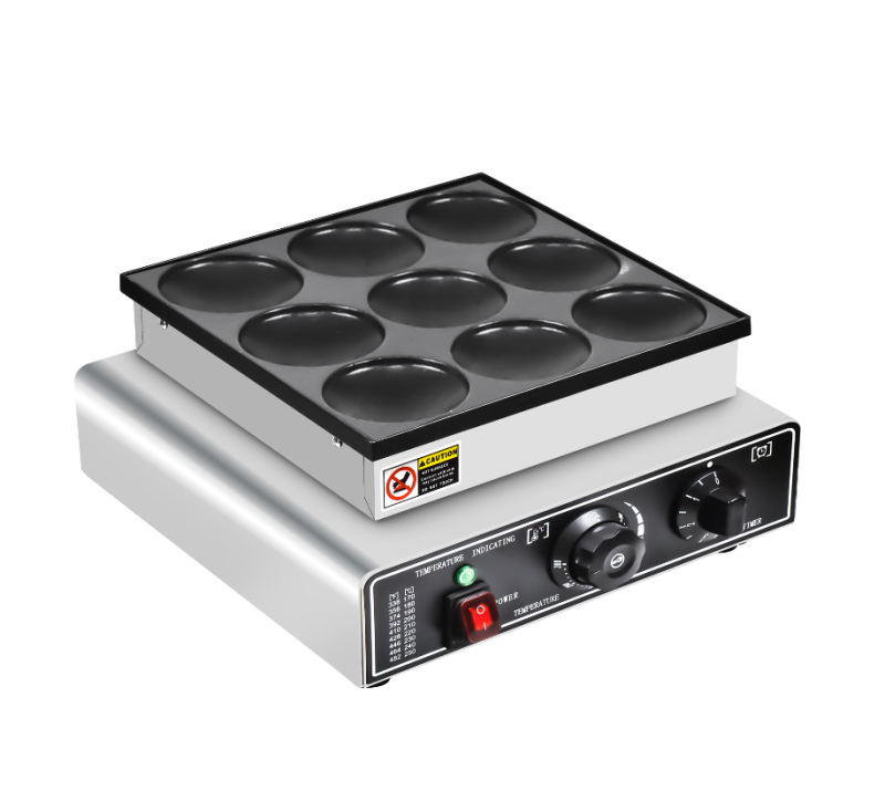 9‑Pcs Mini Pancake Maker (Dutch Poffertjes Machine)