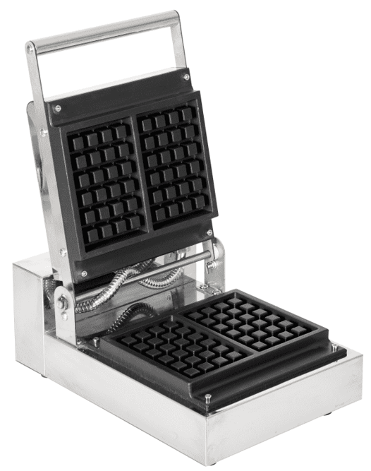 Commercial Mirror 2‑Square Waffle Maker