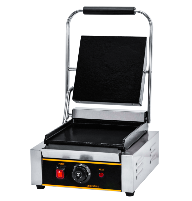 Commercial Single Plate Full‑Flat Contact Grill / Panini Press