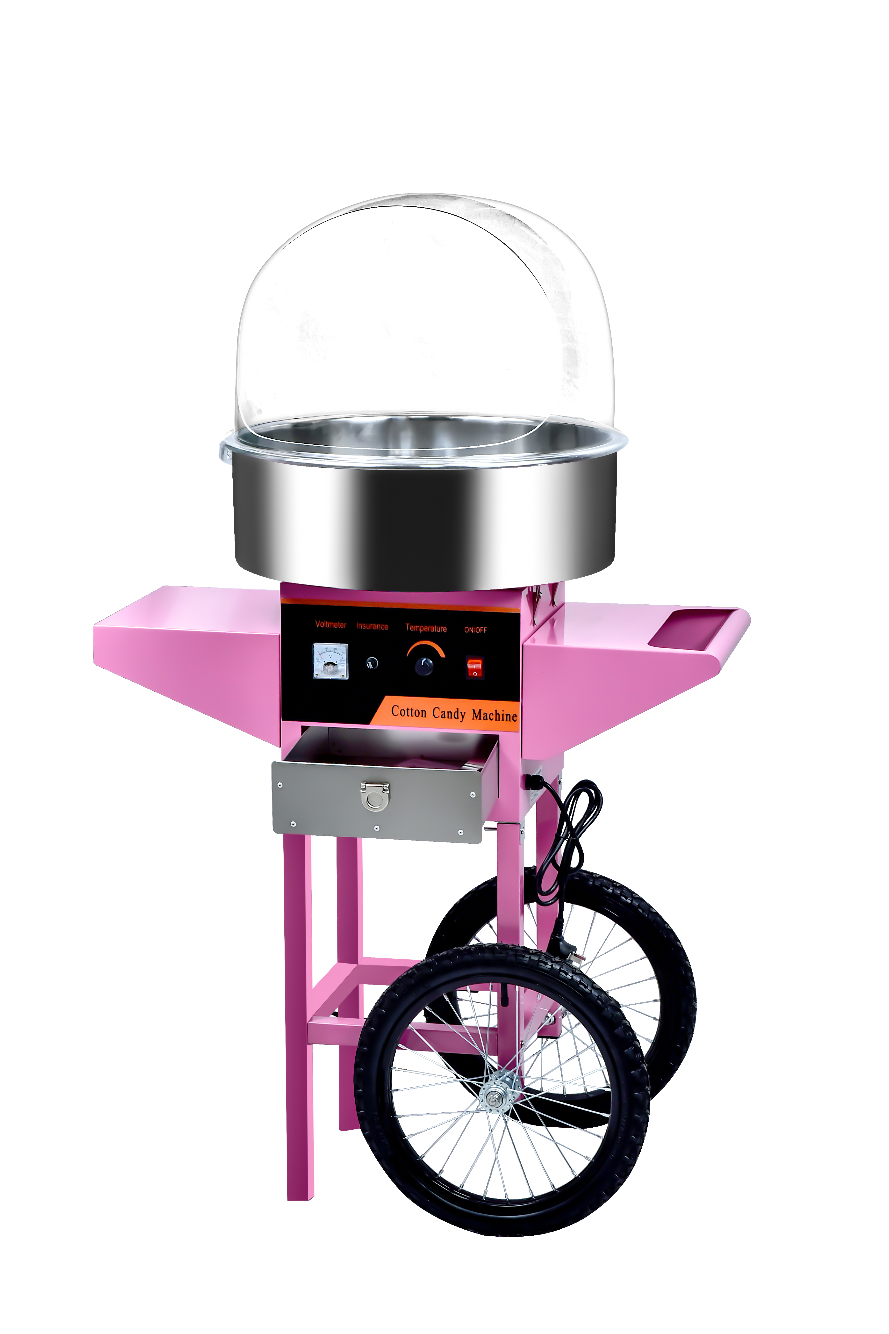 Commercial Cotton Candy Machine With Cart and lid