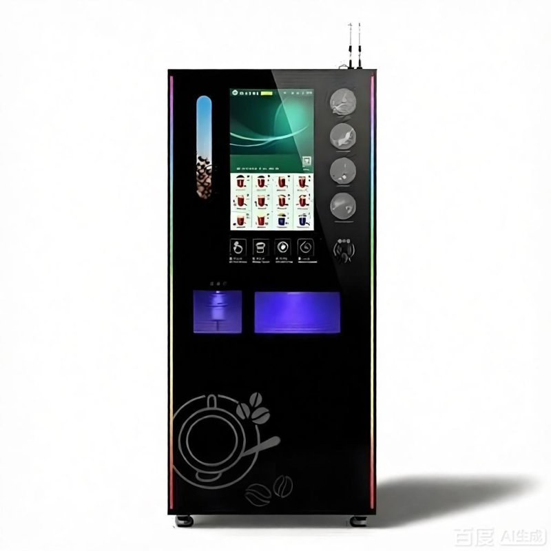 Freshly Ground Coffee Vending Machine (Freshly Ground + Instant + Syrup, Automatic Ice Dispensing Version)
