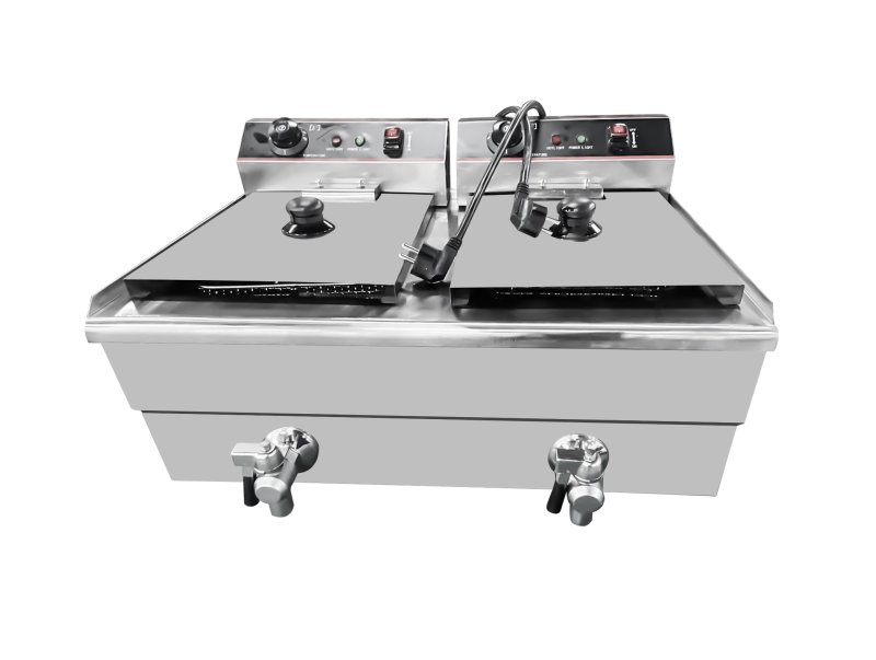 2‑Tank 2‑Basket Electric Deep Fryer