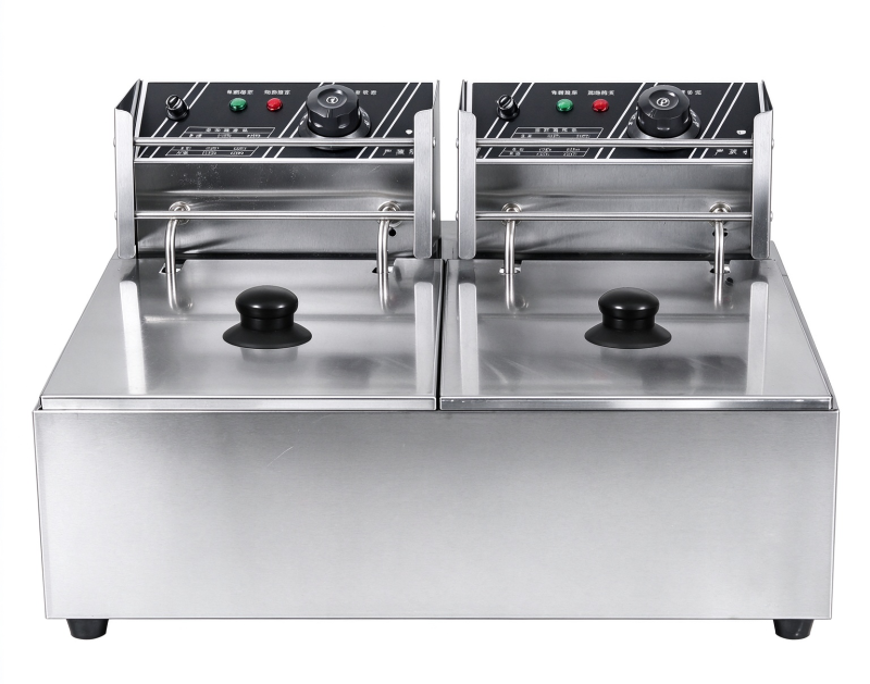 2‑Tank 2‑Basket Electric Deep Fryer