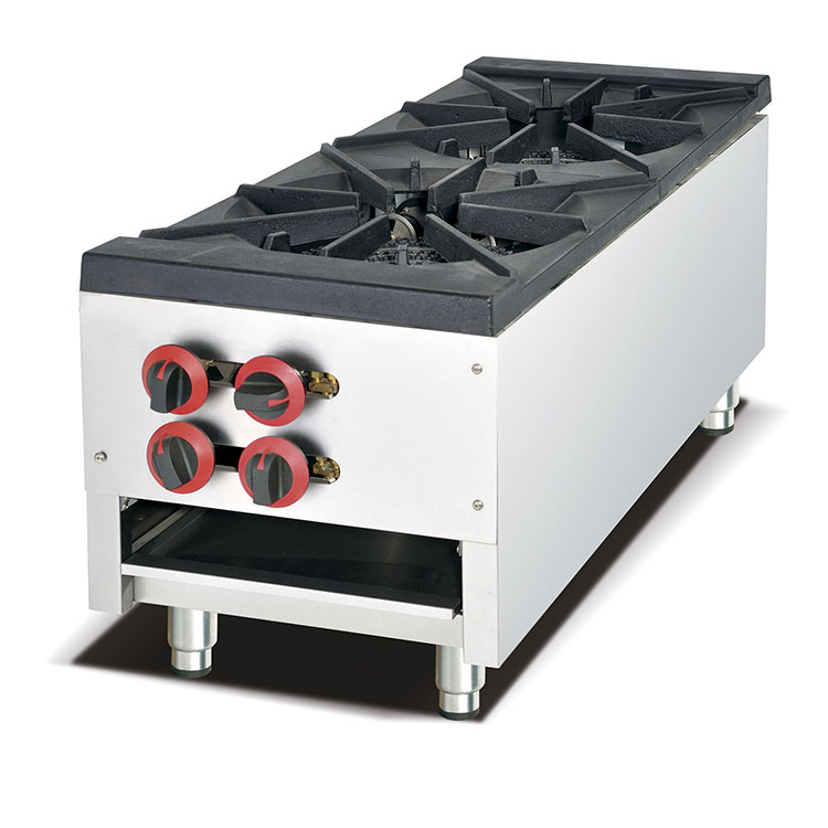 Commercial Gas Double Burner Low Stock Pot Stove MC-RB-2A
